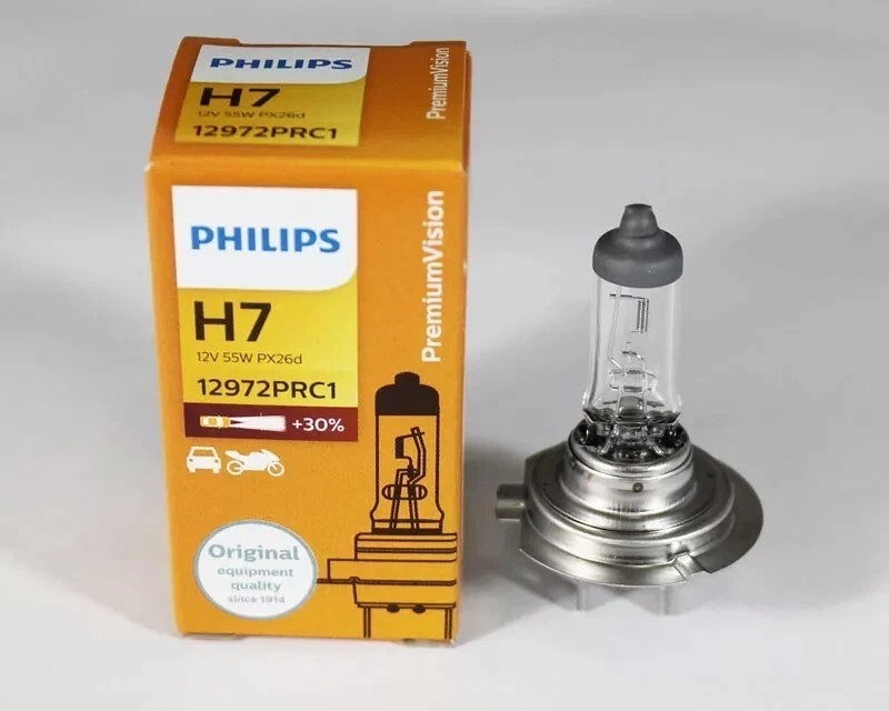 PHILIPS H7 55W PX26D HIGHWAY HALOGEN HEADLIGHT BULB 12972HWC1 – RELIABLE BRIGHTNESS FOR DAILY DRIVING