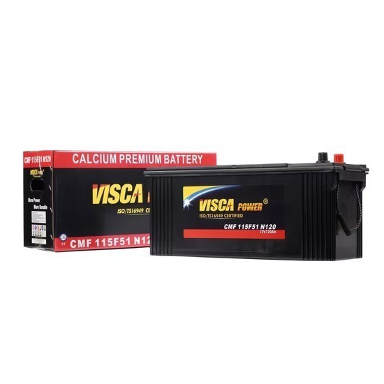VISCA N120 MF – HEAVY-DUTY 90–100AH BATTERY FOR DIESEL TRUCKS & COMMERCIAL VEHICLES